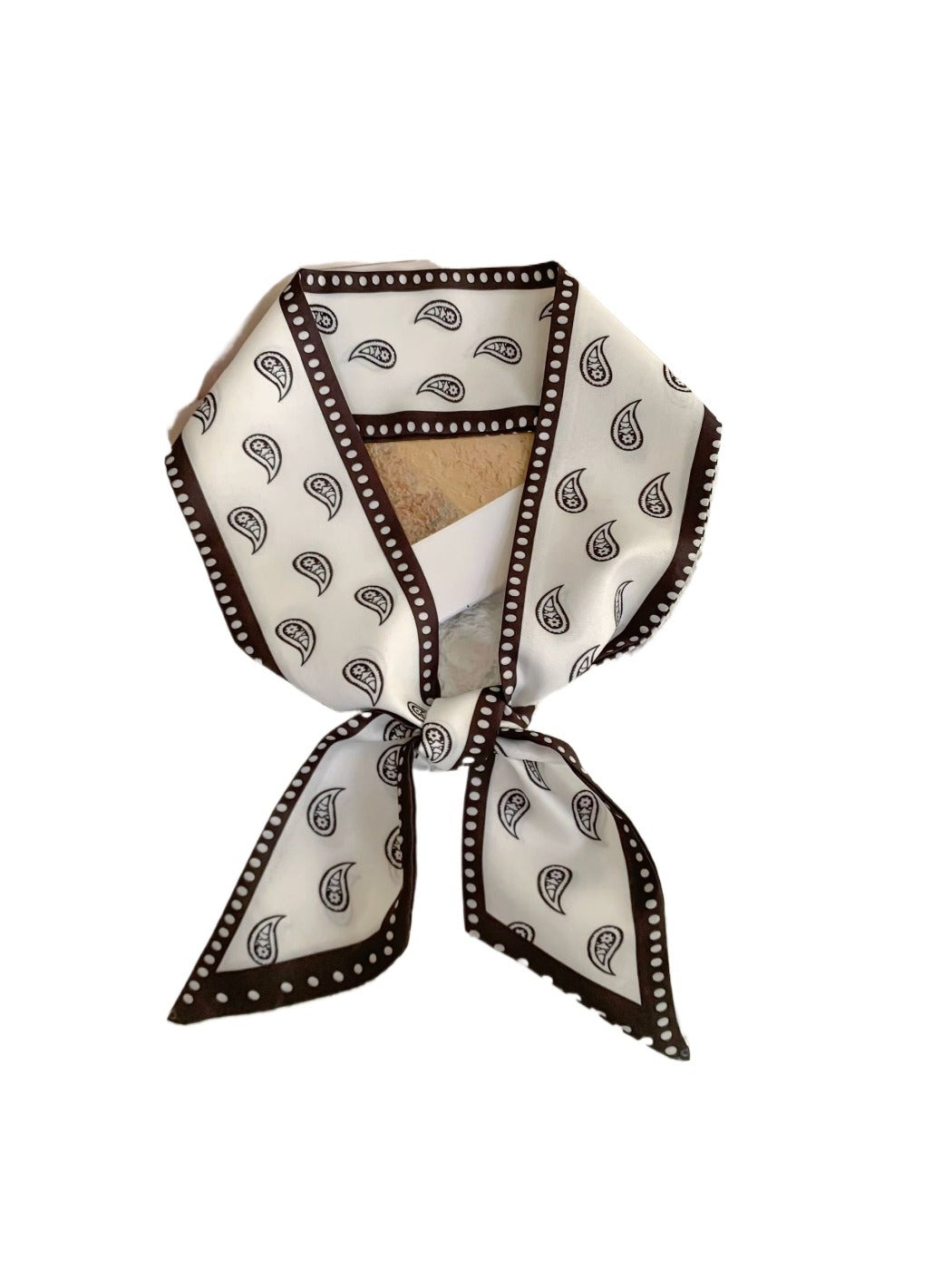 Scarvii - French Elegant Vintage Paisley Slim Scarf