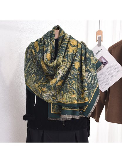 Scarvii - Artistic Floral Painting  Scarf