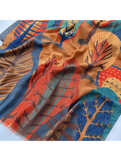 Scarvii - Abstract Botanical Patchwork Scarf