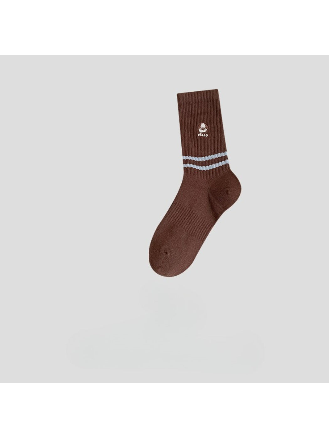 Rufia - Dog Stripe Rib Knit Crew Socks