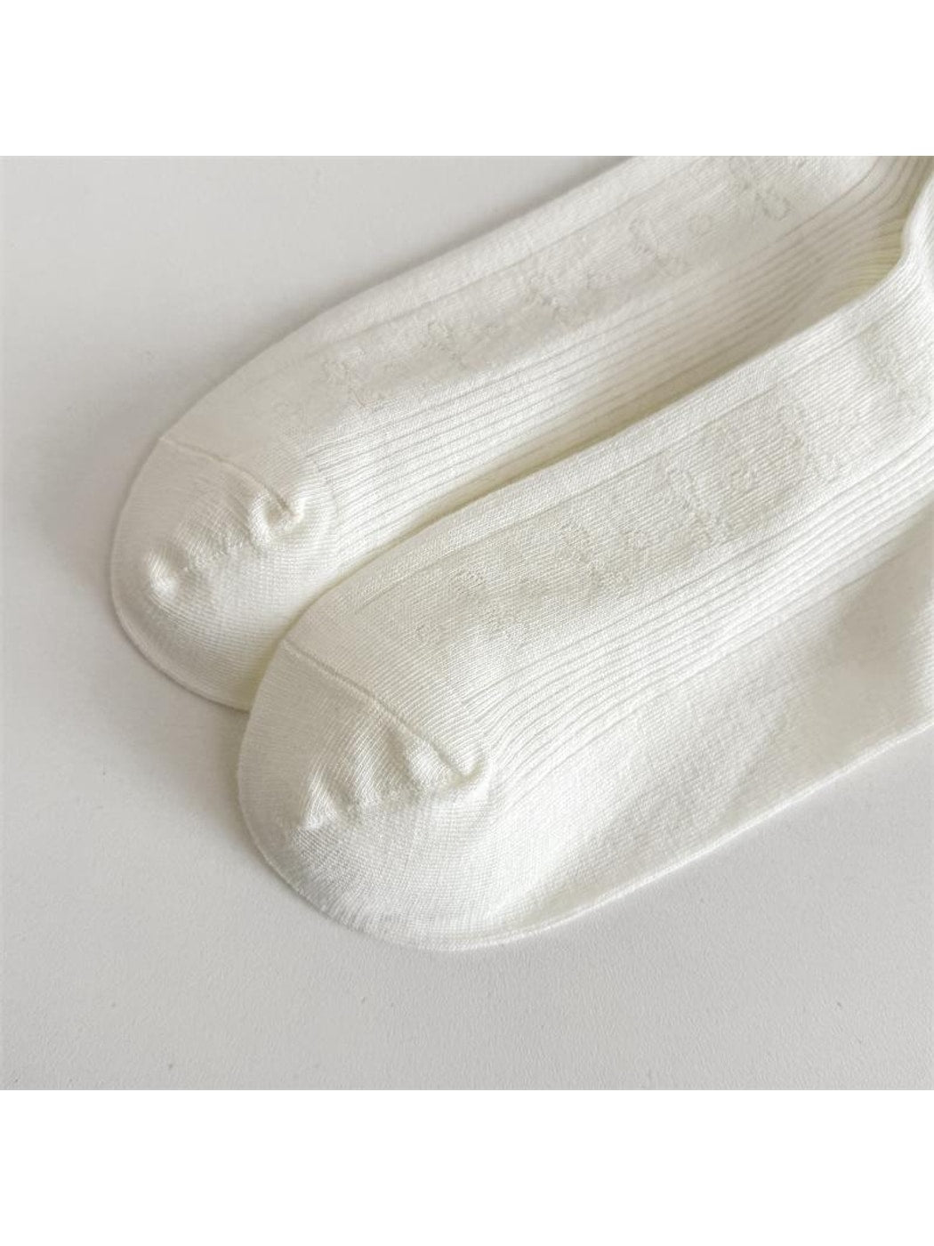 Rufia - Bow Pattern Openwork Casual Crew Socks