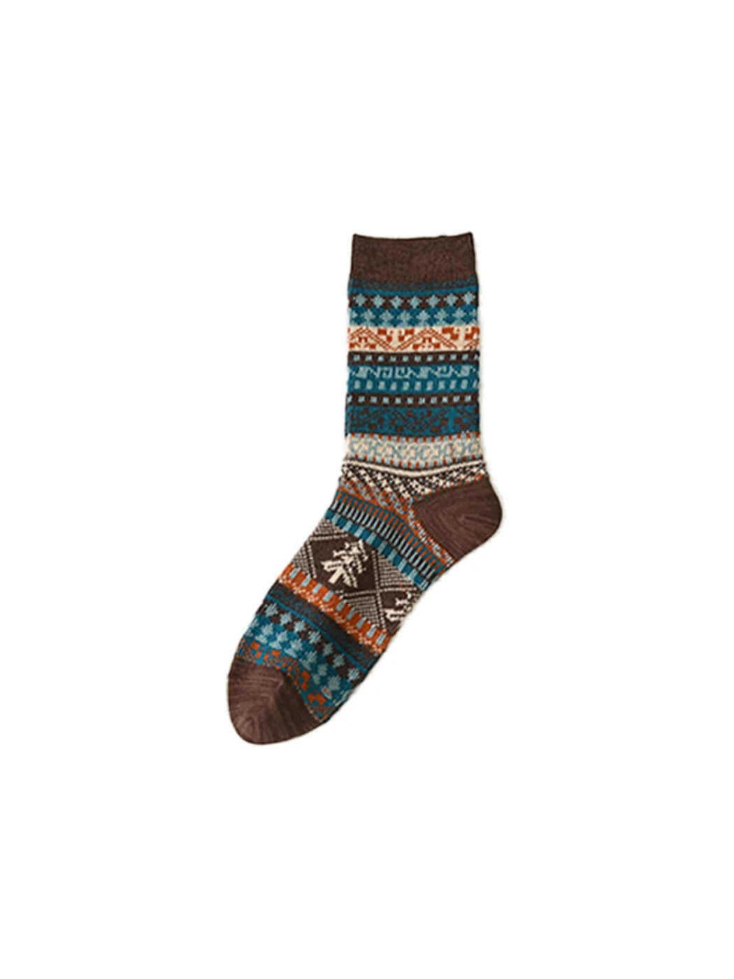 Rufia - Multicolor Geometric Crew Socks
