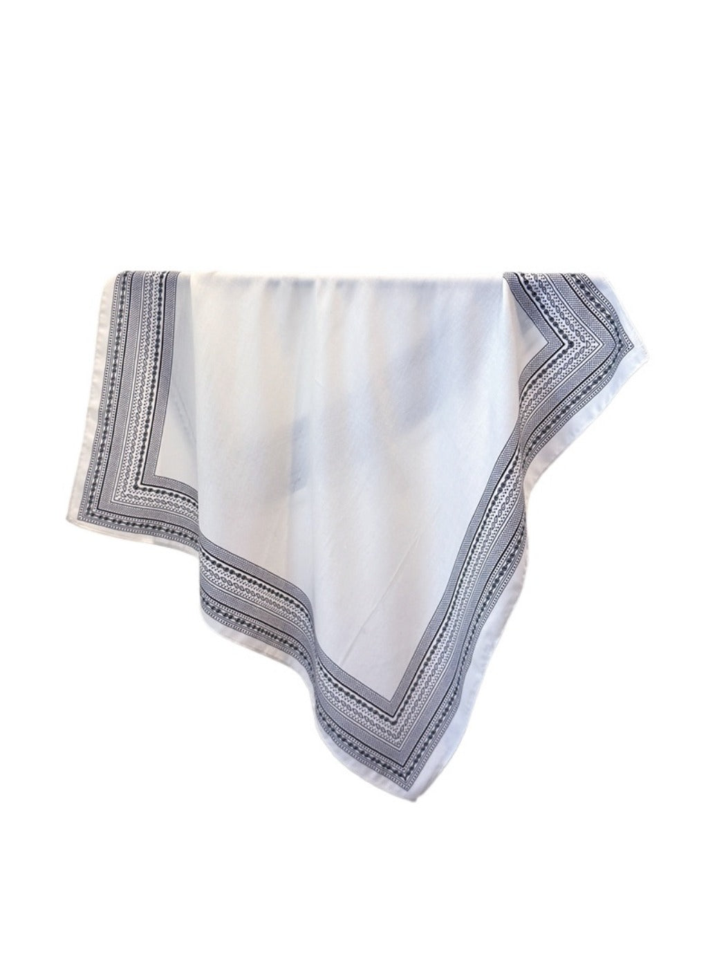 Scarvii - Minimalist Geometric Print Square Scarf – Simple & Elegant