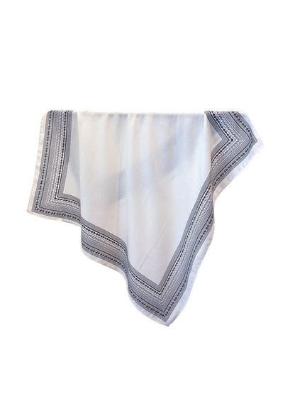Scarvii - Minimalist Geometric Print Square Scarf – Simple & Elegant