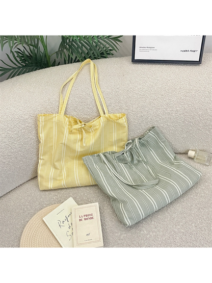 Cosbai - Gingham Check Shoulder Tote