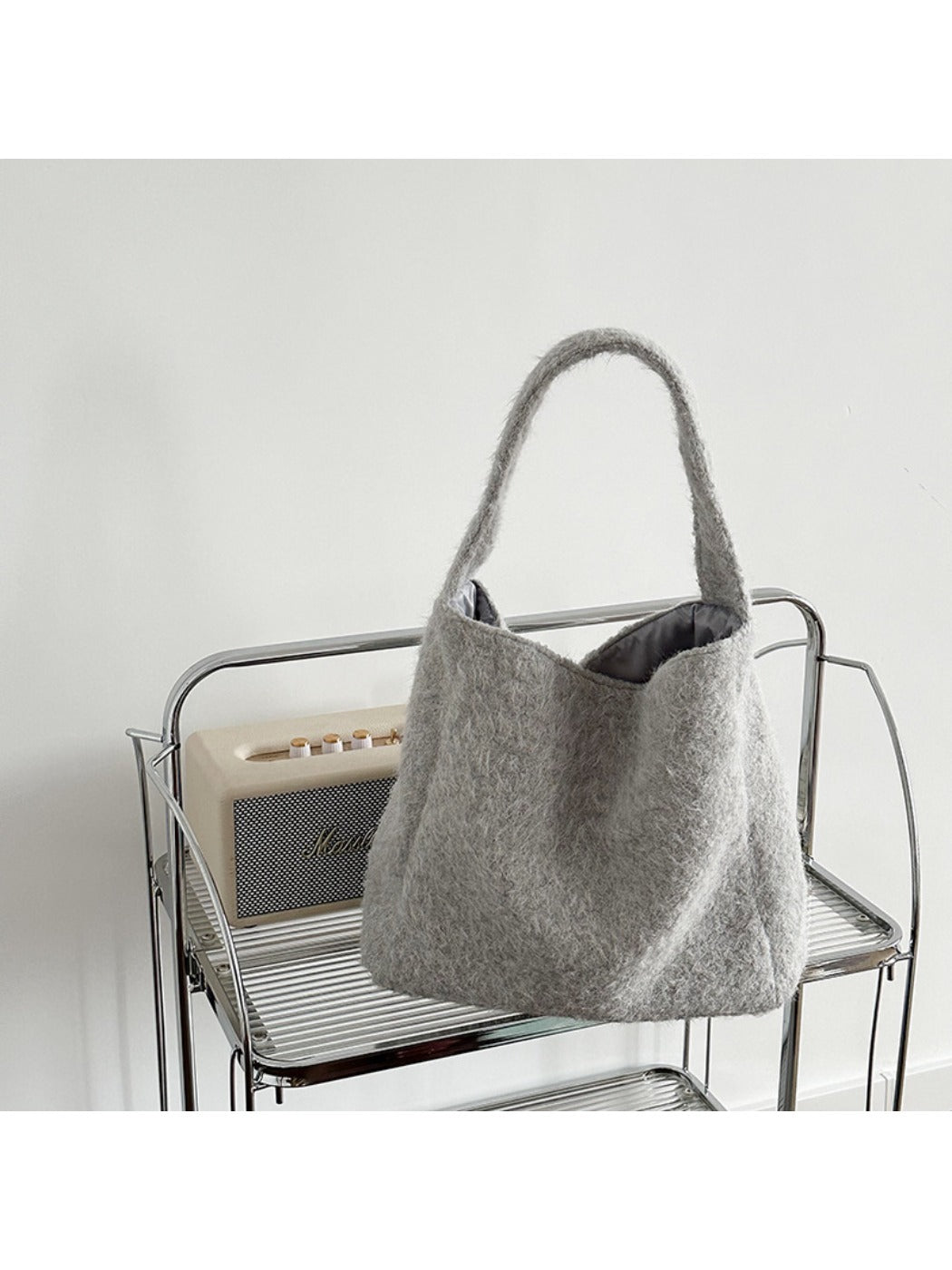 Cosbai – Winter Plush Bucket Bag & Handbag