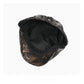 Haila gold foil vintage flat cap angled to show front and side design