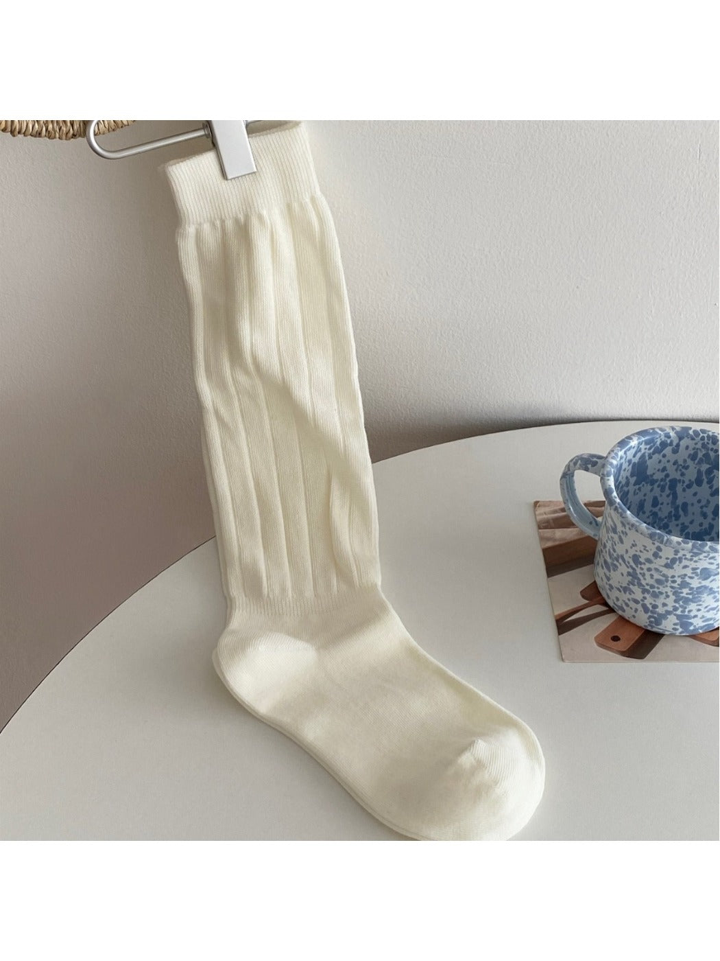 Rufia – Solid Color Long Slouch Socks
