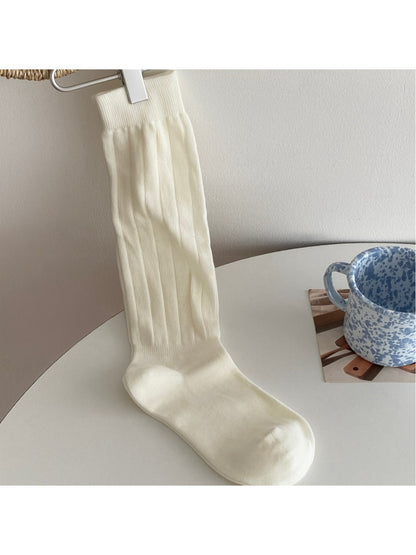 Rufia – Solid Color Long Slouch Socks
