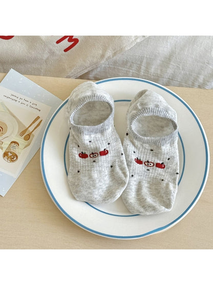 Rufia - Playful Cartoon Print Low Cut Women's Socks