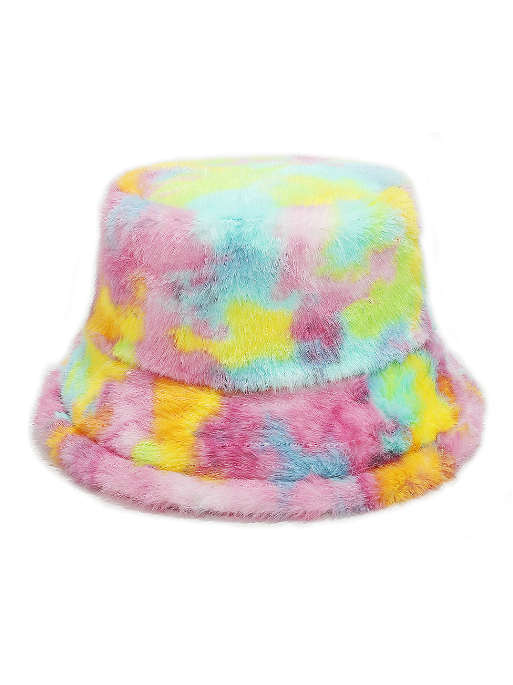 Haila Colorful Tie Dye Fuzzy Bucket Hat