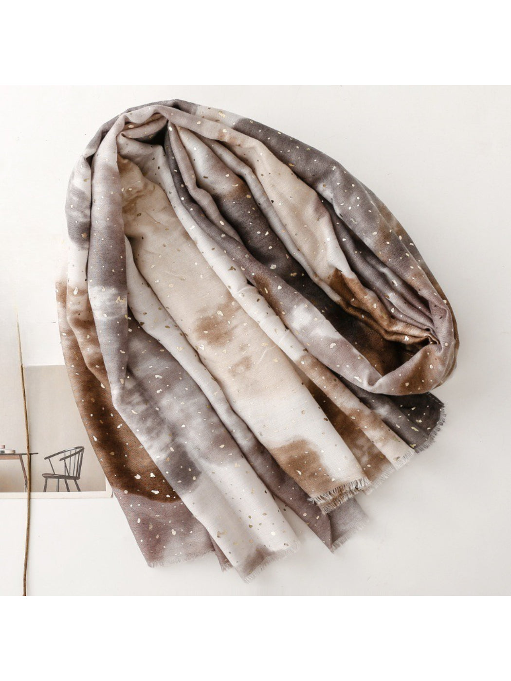 Scarvii - Abstract Wash Texture Soft Scarf
