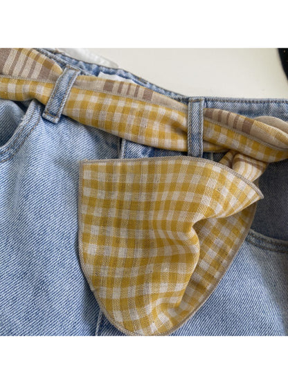 Scarvii Classic Plaid Skinny Scarf