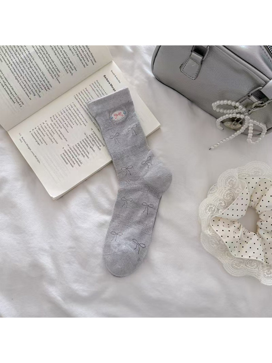 Rufia - Ribbon Motif Sheer Crew Socks product image 5