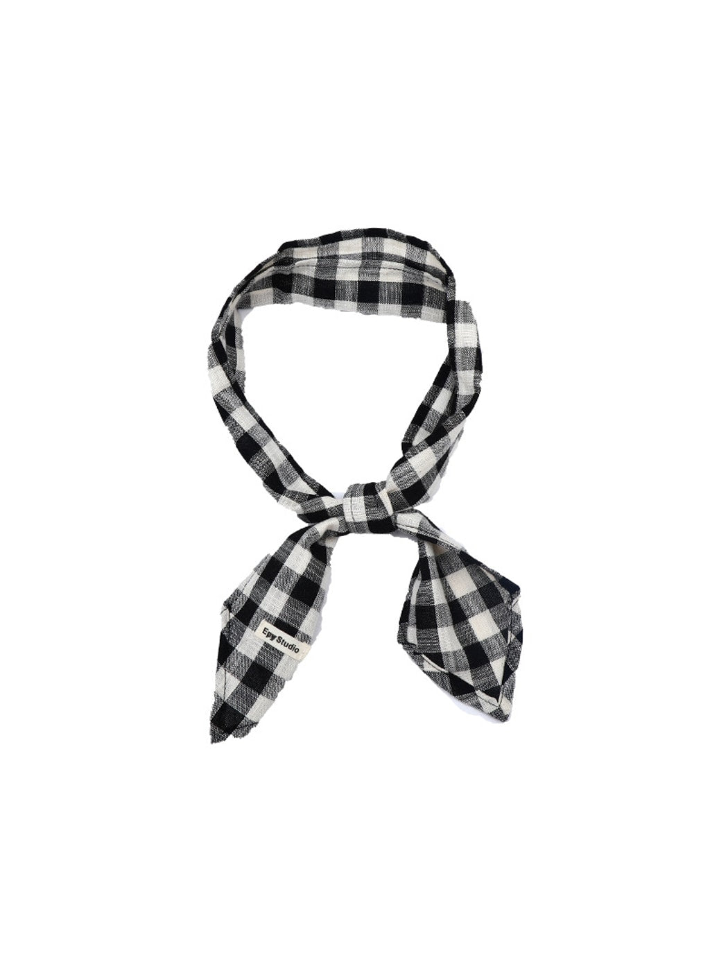 Scarvii - Geometric Check Tie-End Triangle Bandana