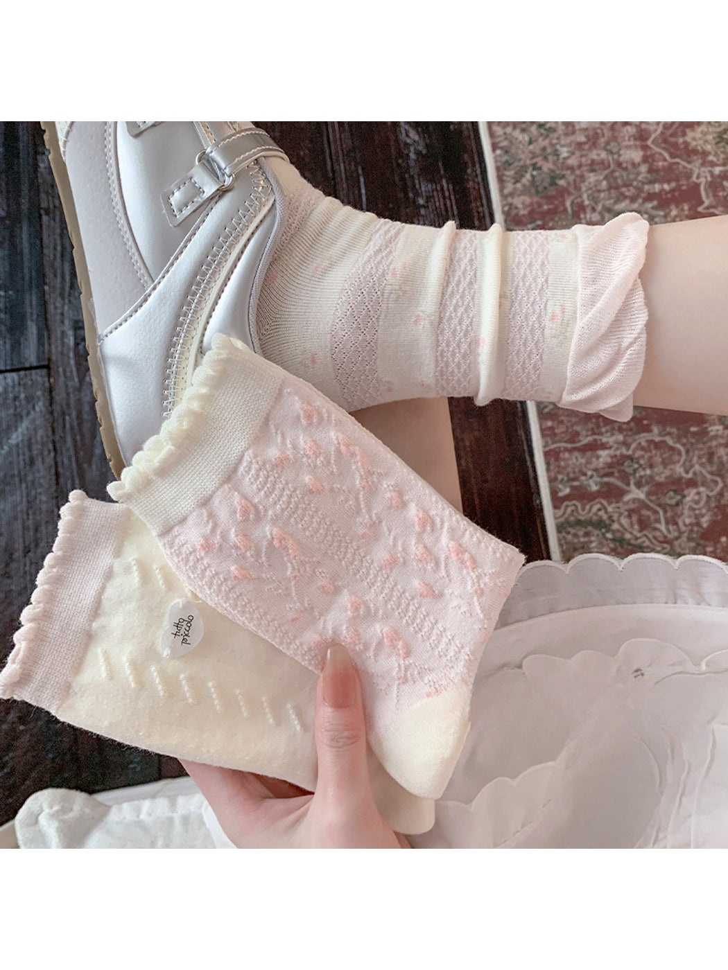 Rufia - Sweet Floral Women Crew Socks