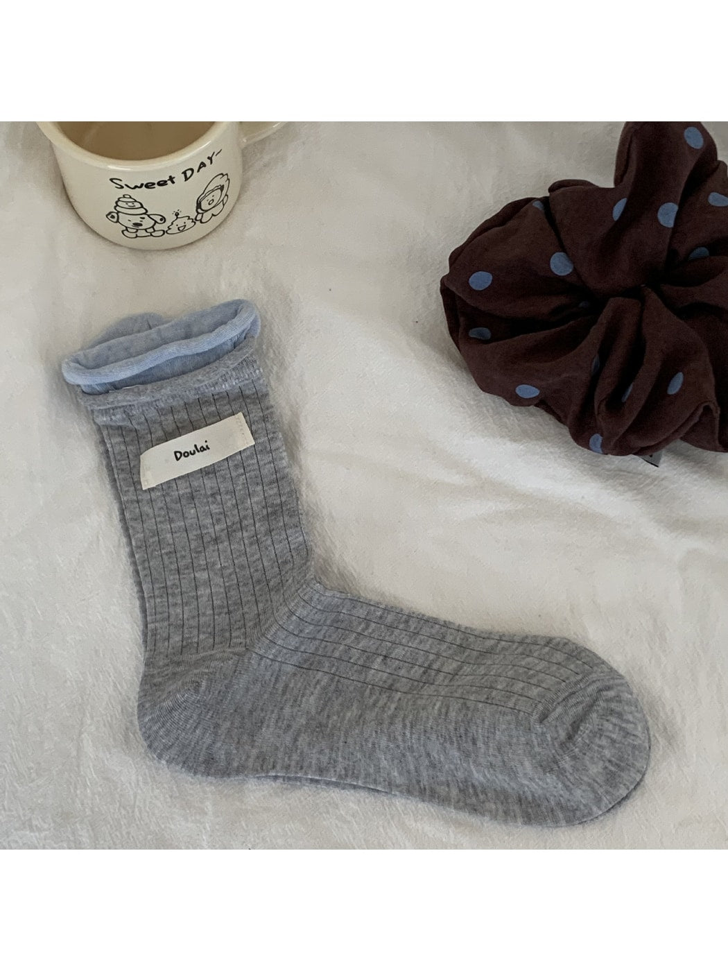 Rufia - Preppy Heart and Bow Crew Socks