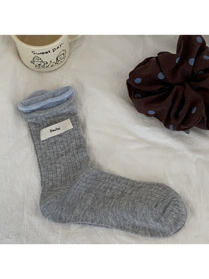 Rufia - Preppy Heart and Bow Crew Socks