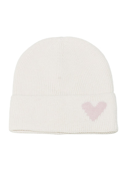 Haila Heart Patch Ribbed Beanie