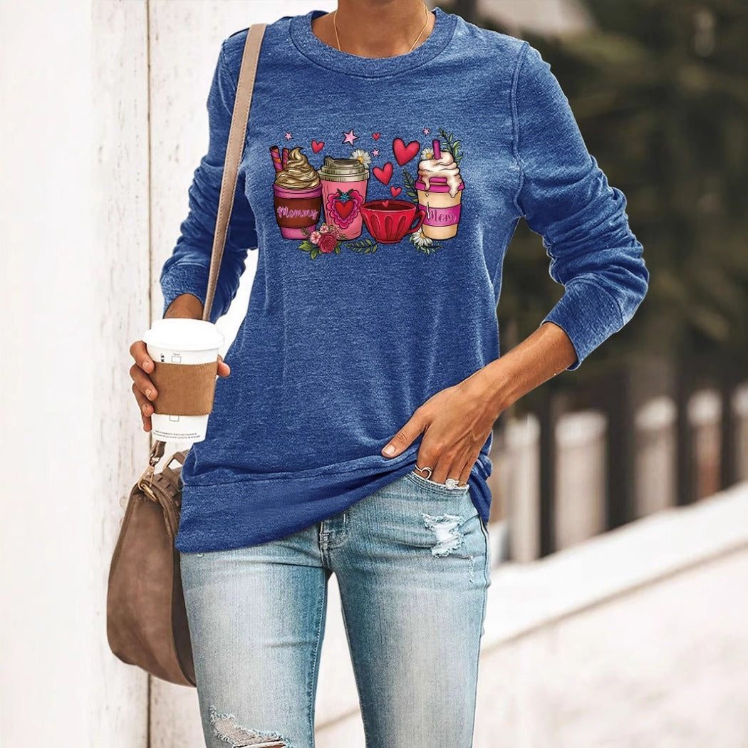Teesher - Pink Milk Tea Print Tee - Casual Chic