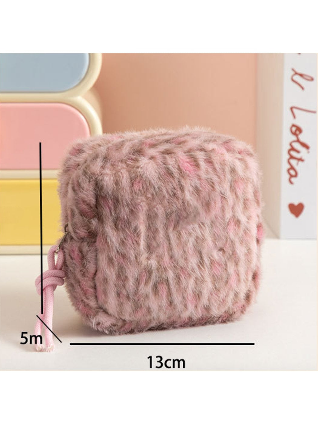 Cosbai - Simple and Stylish Leopard Print Zip Pouch