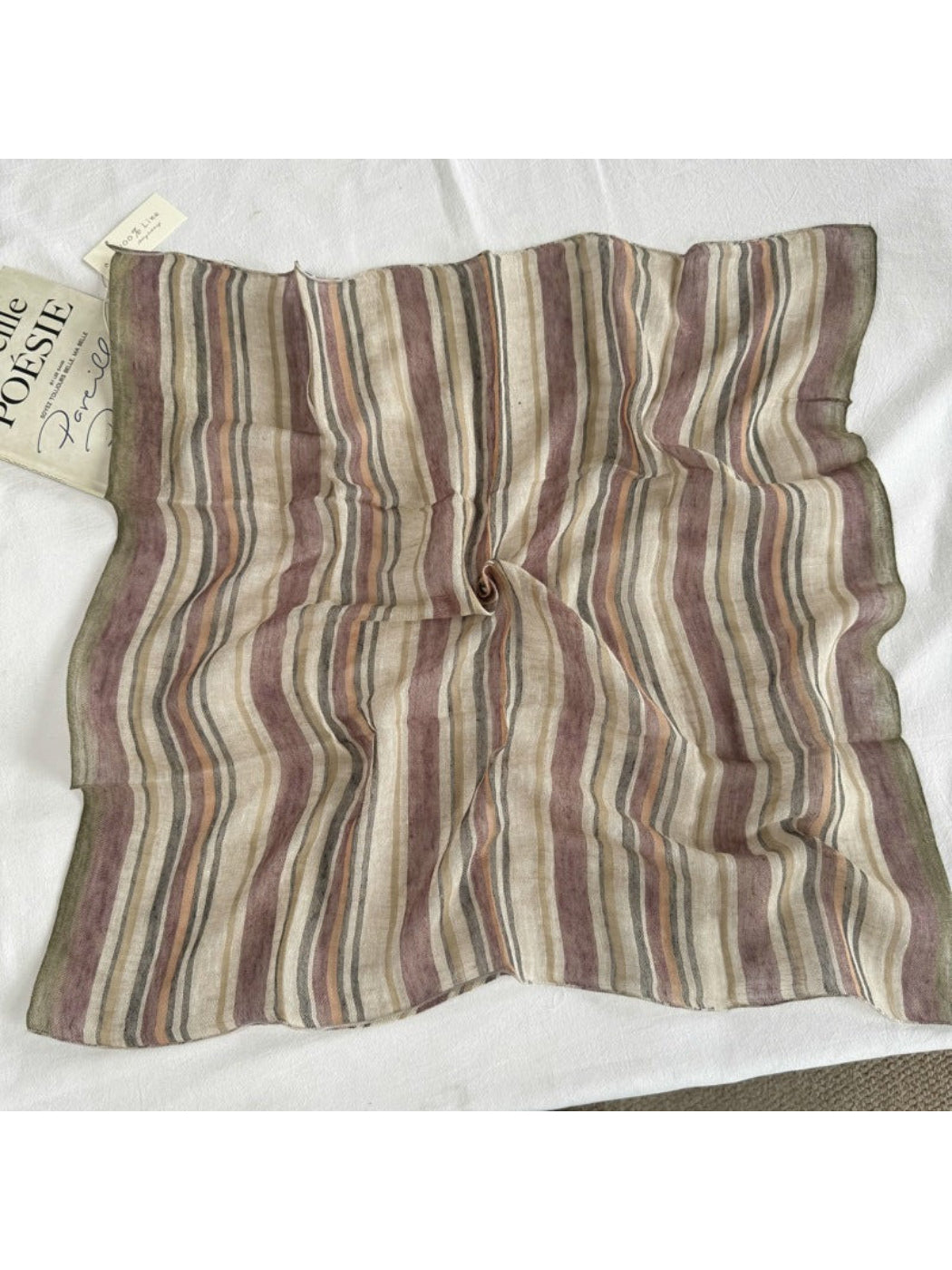 Scarvii - Sheer Stripe Square Scarf