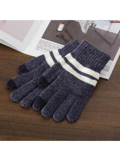 Gloving - Striped Knit Winter Gloves