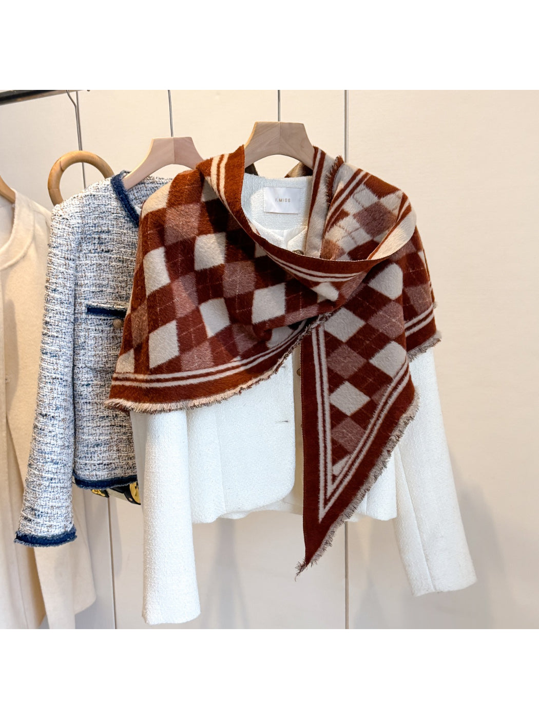 Scarvii - Classic Pattern Knit Wrap Scarf