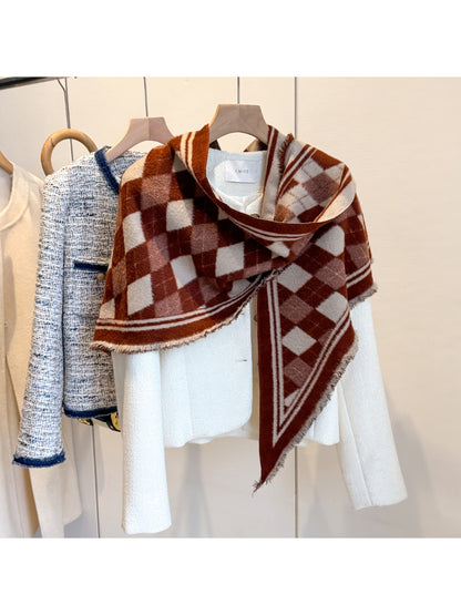 Scarvii - Classic Pattern Knit Wrap Scarf