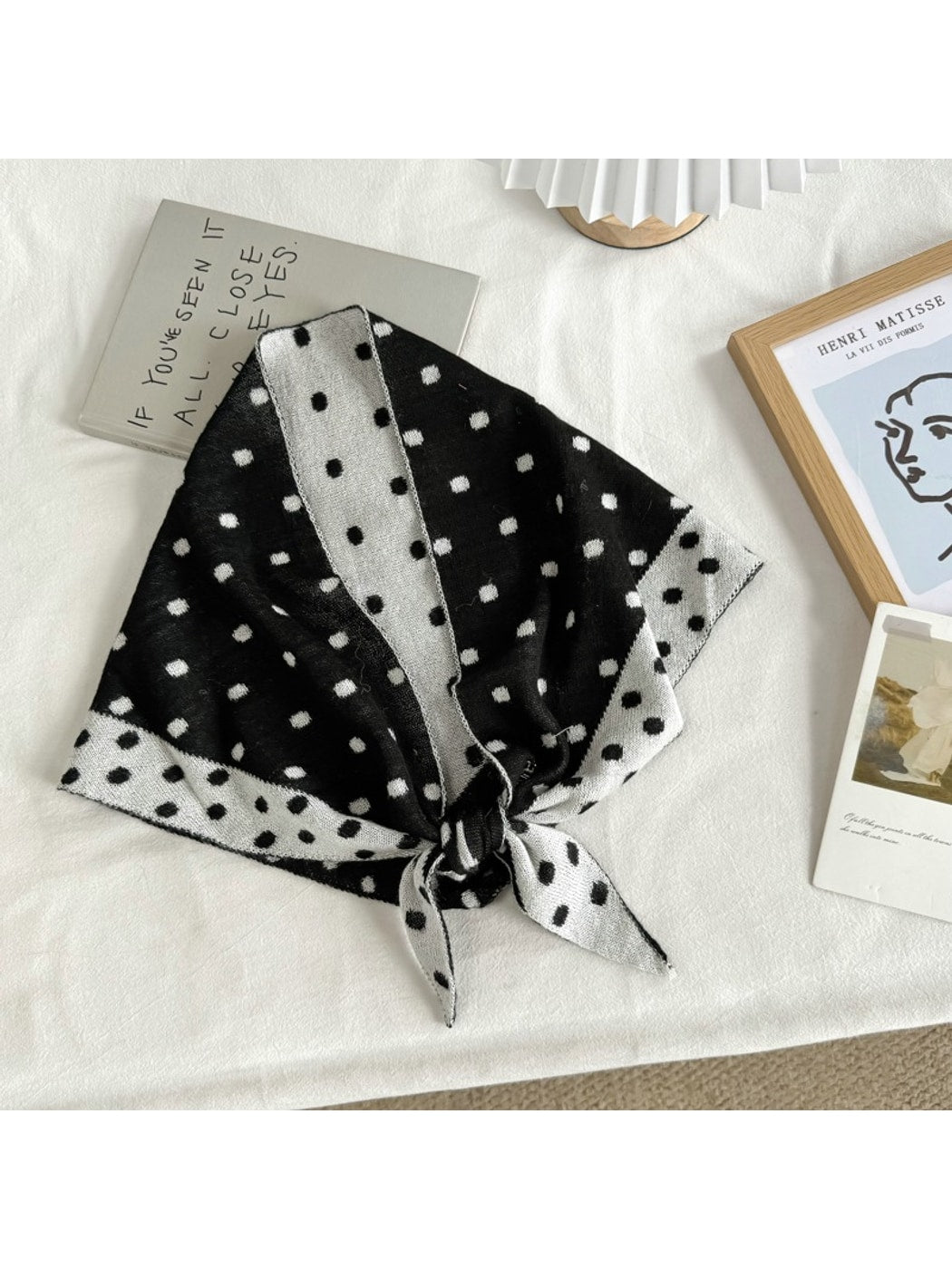 Scarvii - Polka Dot Color Block Triangle Bandana