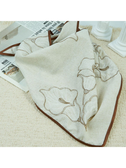 Scarvii Minimal Floral Embroidered Bandana Scarf product image