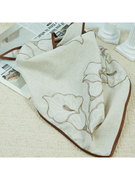 Scarvii Minimal Floral Embroidered Bandana Scarf product image