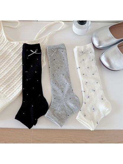 Rufia - Polka Dot Bow Detail Socks