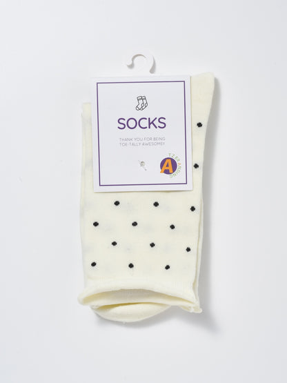Rufia - Japanese Polka Dot Mid-Calf Socks