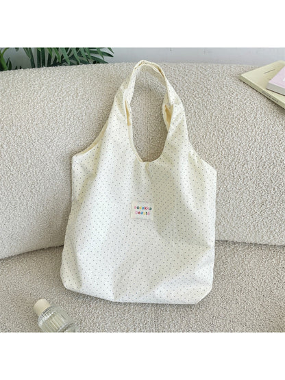 Close-up of Cosbai Casual Micro Dot Hobo Bag fabric texture and micro dot pattern detail