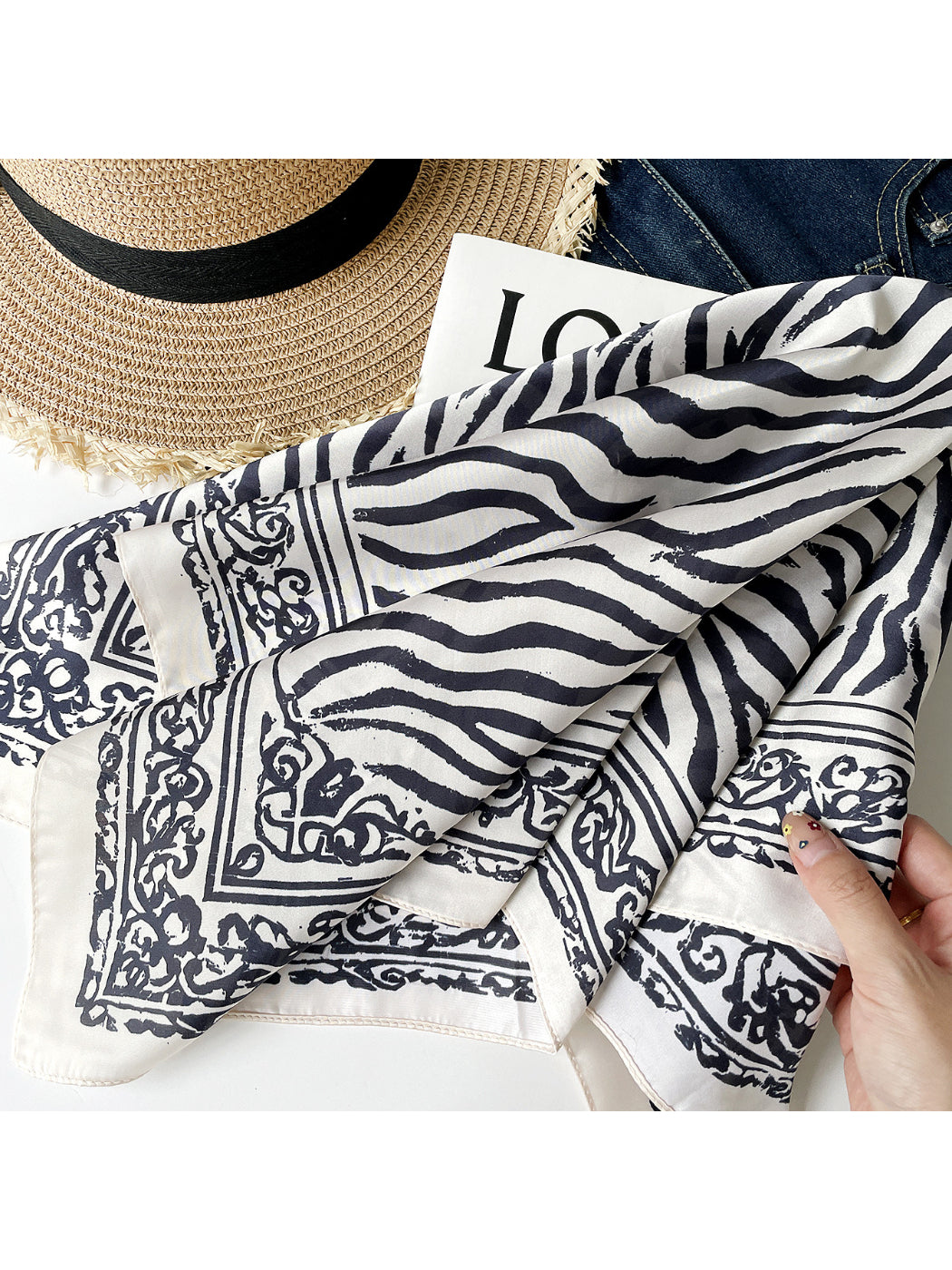 Scarvii - Zebra Print Square Scarf