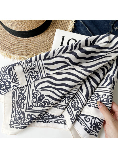 Scarvii - Zebra Print Square Scarf
