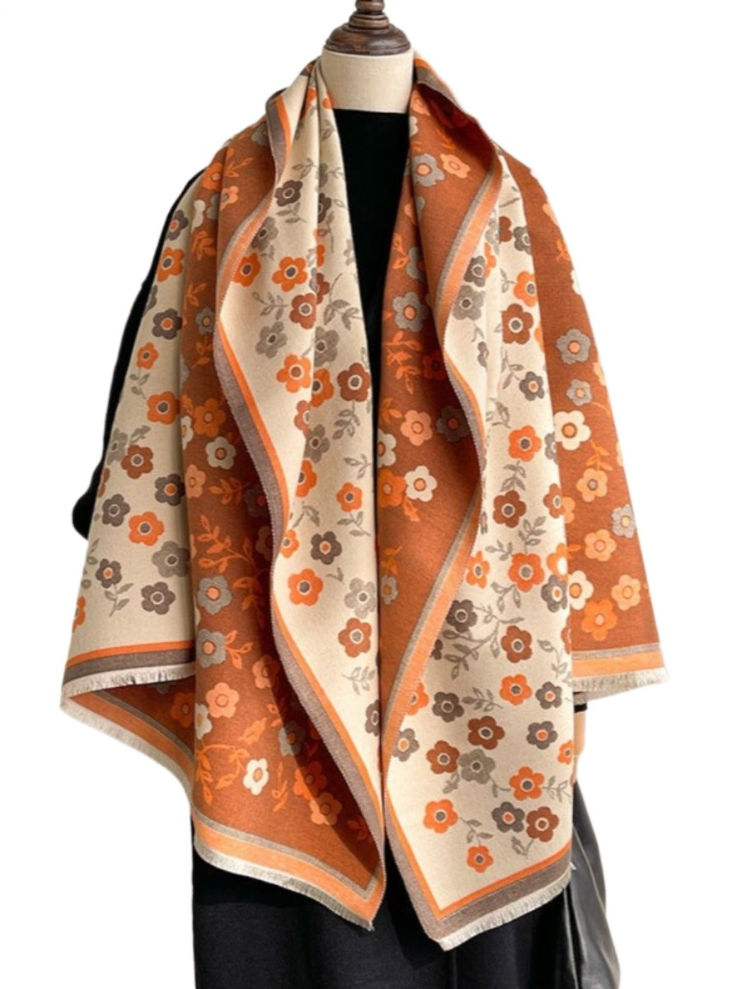 Scarvii - Vintage Classic Floral Shawl & Scarf