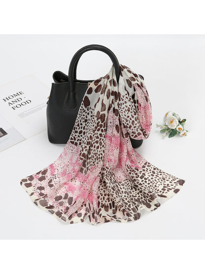 Scarvii - Leopard Fade Print Spring Summer Scarf