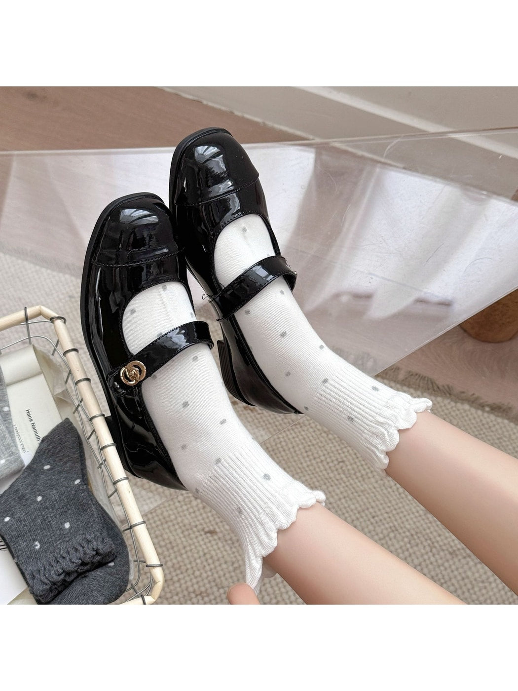 Rufia - Women's Polka Dot Ruffle Socks