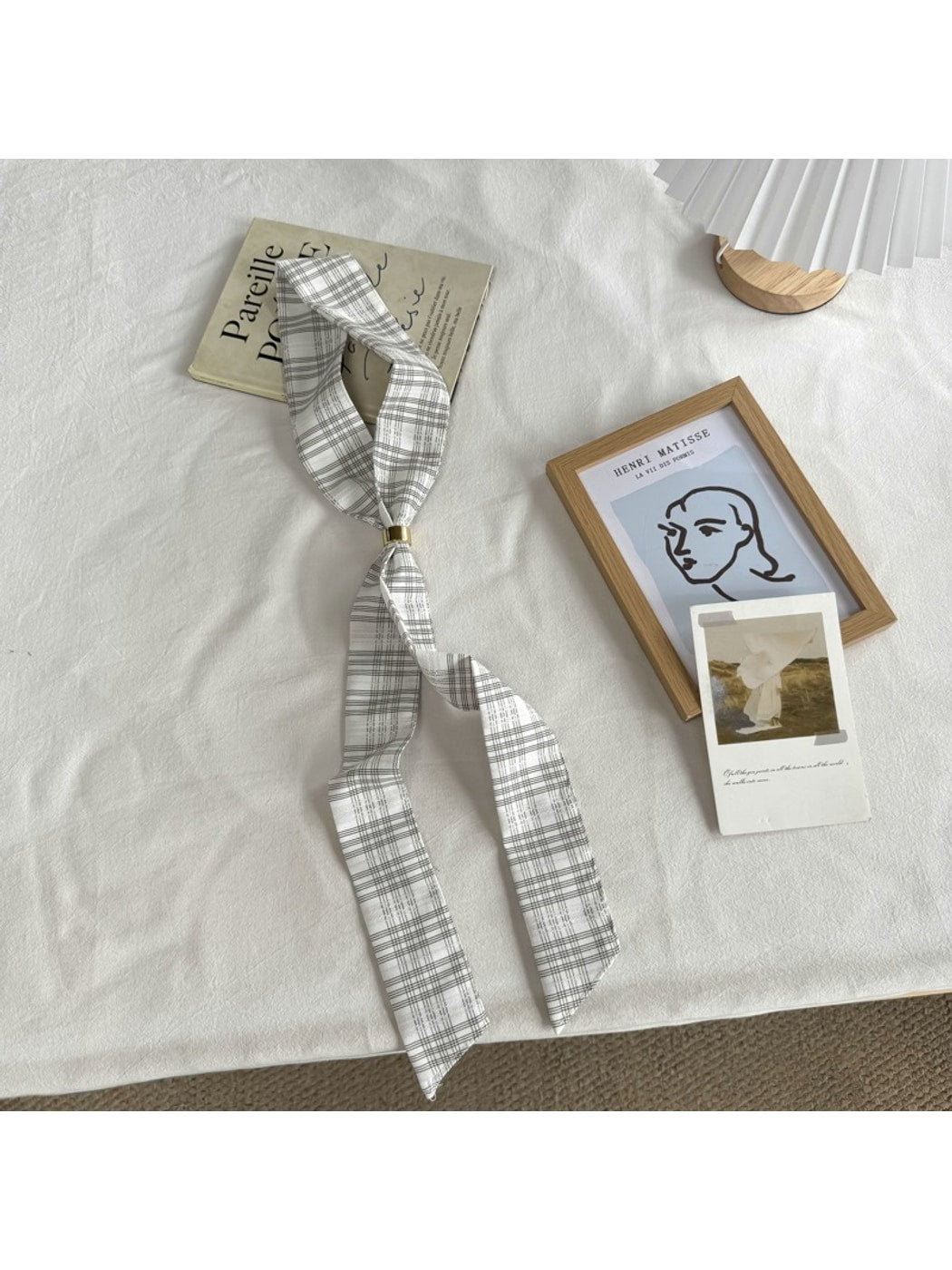 Scarvii - Floral Print Long Narrow Neck Scarf