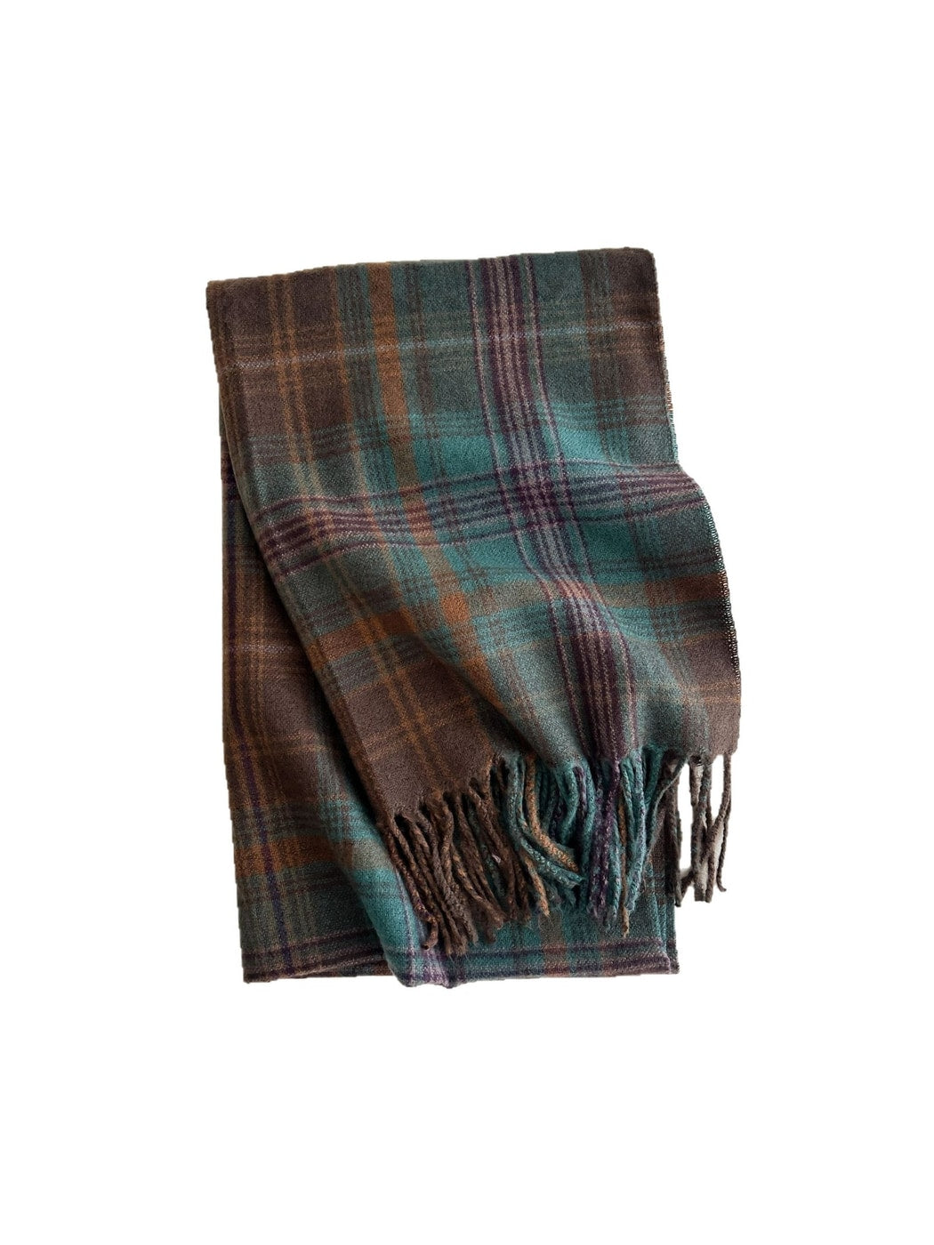 Scarvii - Classic Multicolor Plaid Fringed Winter Scarf