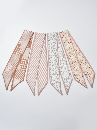Scarvii Modern Pattern Mix Skinny Scarf