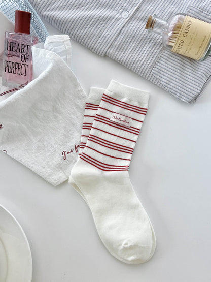 Rufia - Lightweight Thin Stripe Crew Socks
