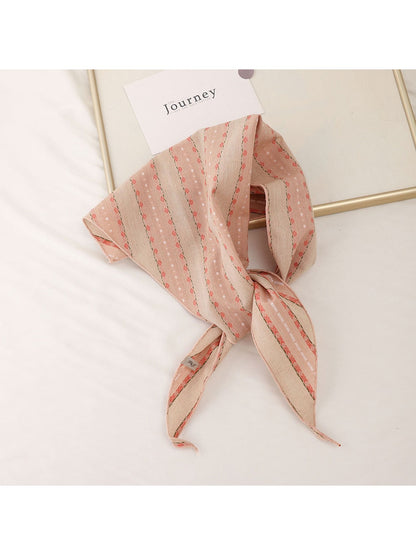 Scarvii - Pastel Floral Print Triangle Bandana