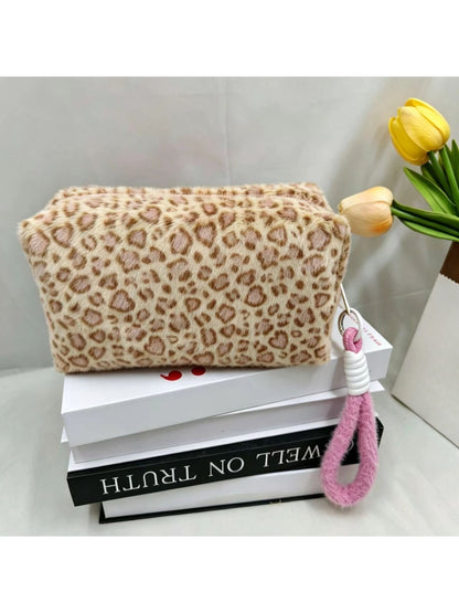 Cosbai - Colorful Leopard Print Cosmetic Organizer Bag