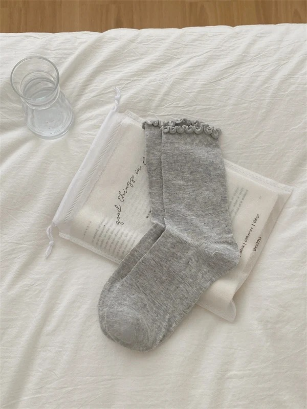 Rufia - Pointelle Ruffled-Cuff Socks