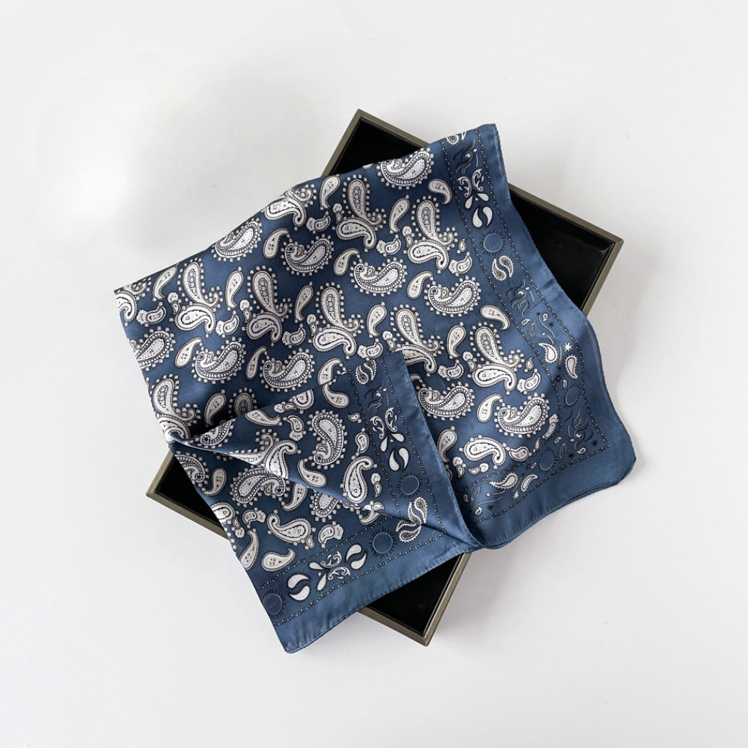 Scarvii - Soft Vintage Paisley Printed Square Scarf