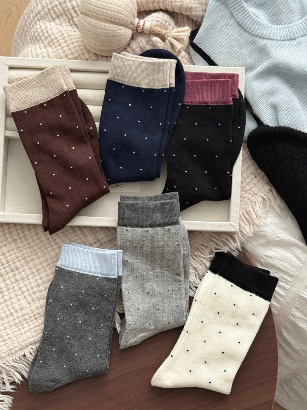 Rufia - Small Dot Crew Socks