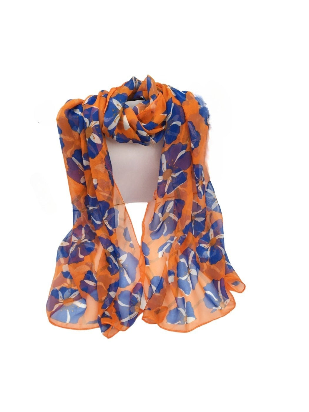 Scarvii - Floral Print Scarf - Elegant & Lightweight
